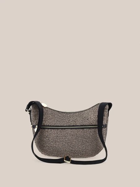 BORBONESE LUNA BAG SMALL, COLORE: OP NATURALE/NERO