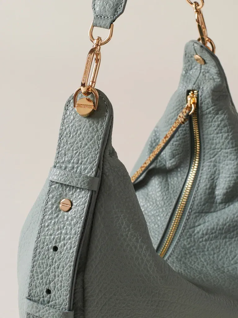 BORBONESE OYSTER HOBO L. BORBONESE OYSTER HOBO L., COLORE: VERDE ACQUA