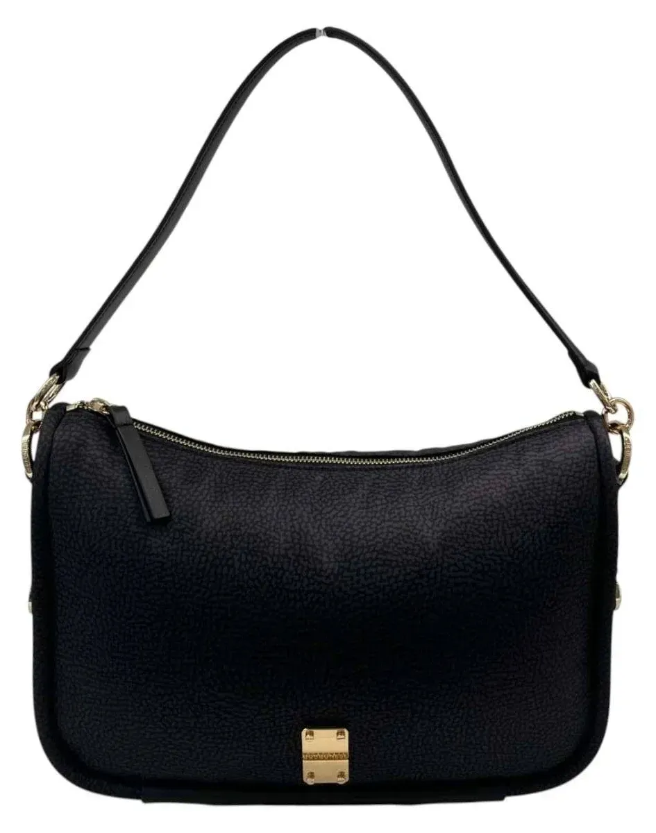 BORBONESE CAHIER HOBO MEDIUM BORBONESE CAHIER HOBO MEDIUM, COLORE: NERO