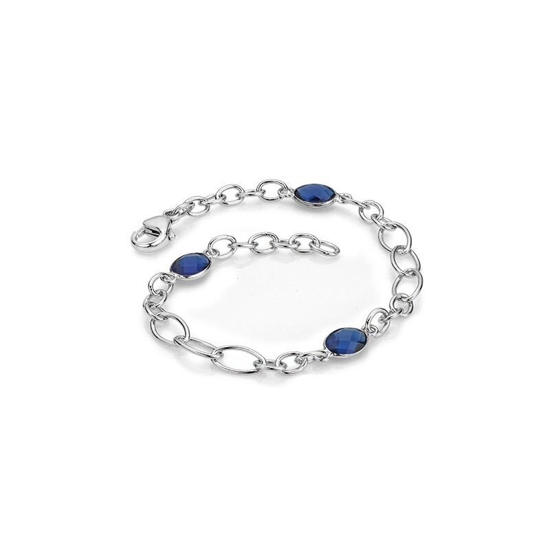 Armband 925 /.rhod. Quarz pol/20 cm