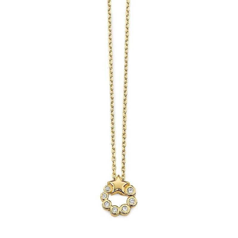 Damencollier 333 Gold mit Zirkon 42 + 3 cm Damencollier 333 Gold mit Zirkon 42 + 3 cm