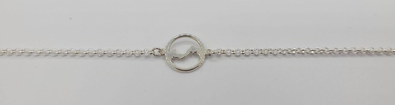 Armband "Unser Watzmann", 925 Silber, Länge 19 cm