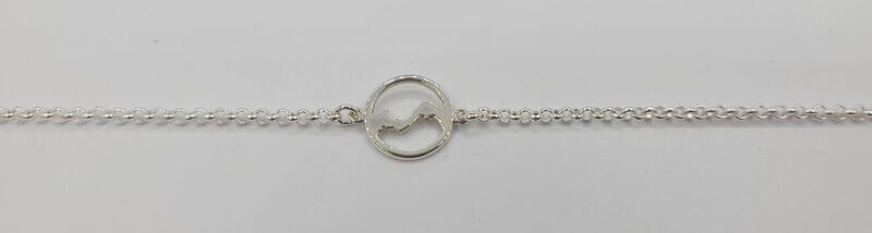 Armband Armband "Unser Watzmann", 925 Silber, Länge 19 cm