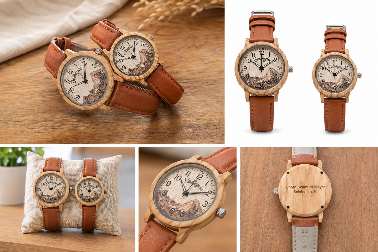 Watzmann Uhr, Zebranoholz, Damen. oder Herrenuhr