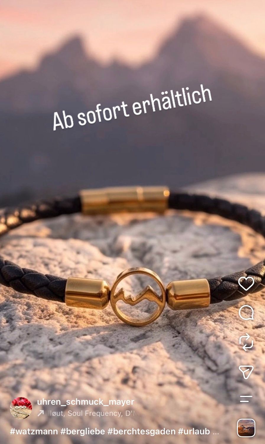 "UnsaWatzmo" Lederarmband/Edelstahl goldf/silberf.