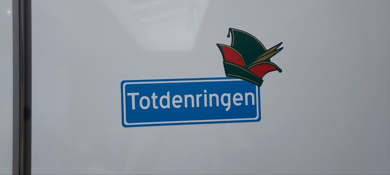 Kleine Totdenringen raamsticker met steek! Combideal