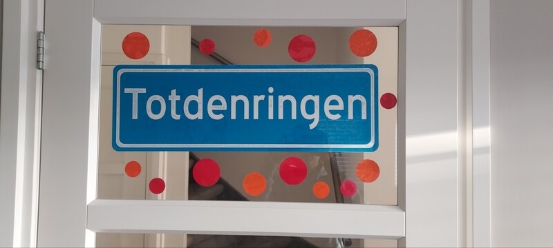 grote Totdenringen raamsticker combideal met confetti!