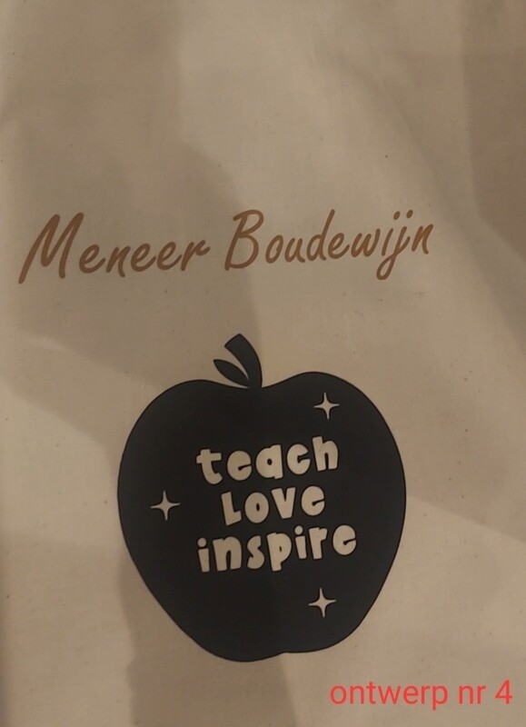 Gepersonaliseerde en bedrukte katoenen tasje