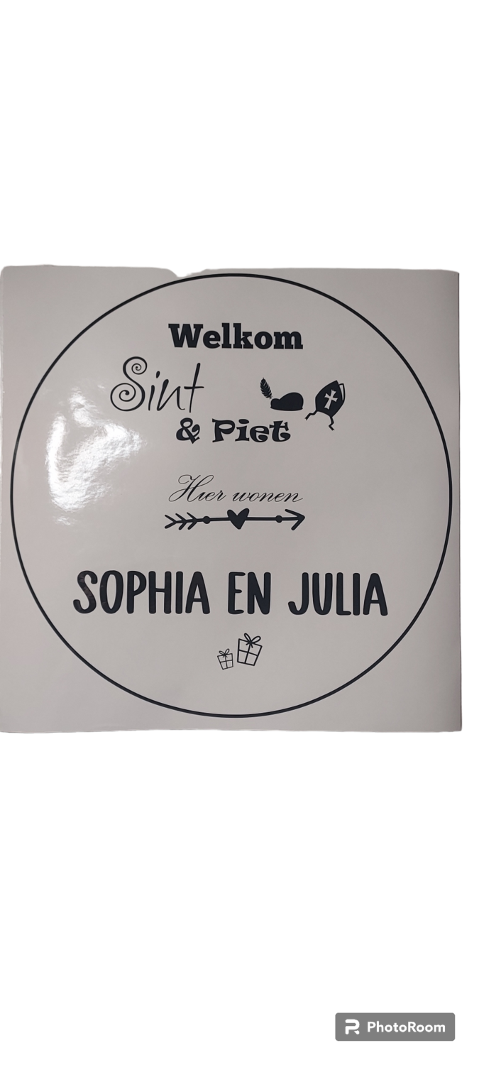 Welkom Sint & Piet raamsticker