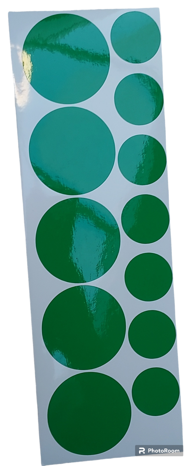 Groene Confetti Raamsticker carnaval herbruikbaar