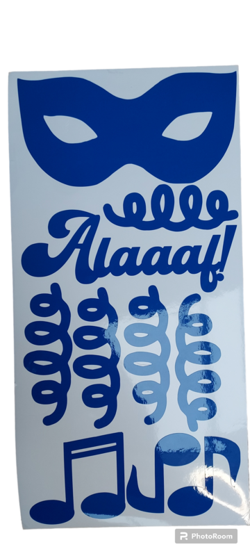 Figuur confetti blauw