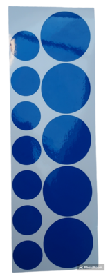 Blauwe Confetti Raamsticker carnaval herbruikbaar