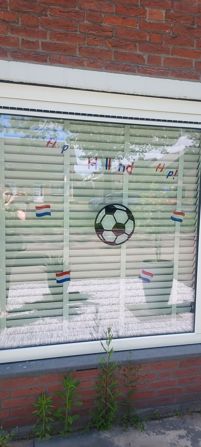 Hup Holland Hup! Raamsticker Voetbal