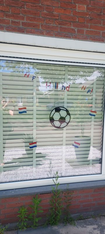 Hup Holland Hup! Raamsticker Voetbal