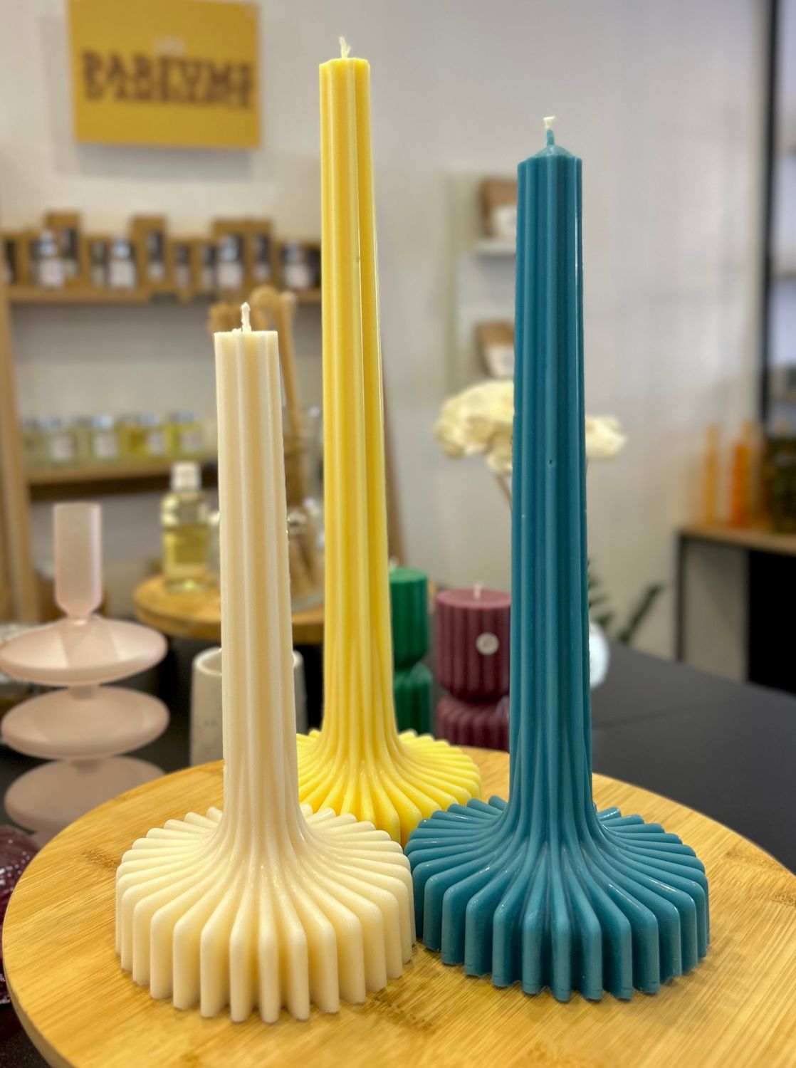 Bougie pilier décorative