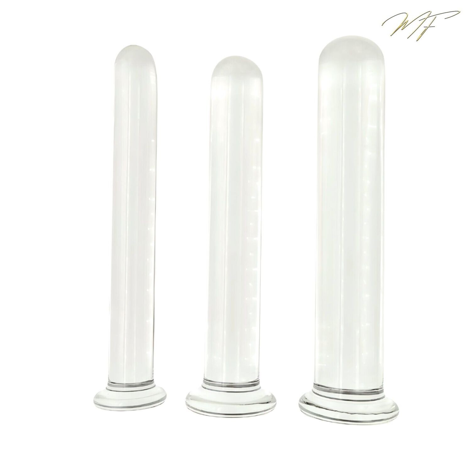 3er Set Vaginal-/Anal-Plug  transparent klein