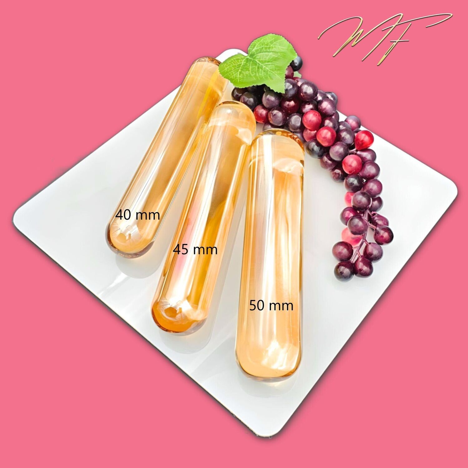 3er Set Dildo gold 40/45/50 mm
