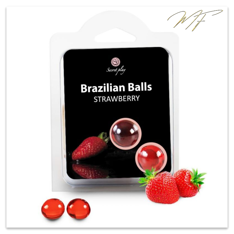 Brazilian Balls Massage- und Gleitöl - Erdbeere