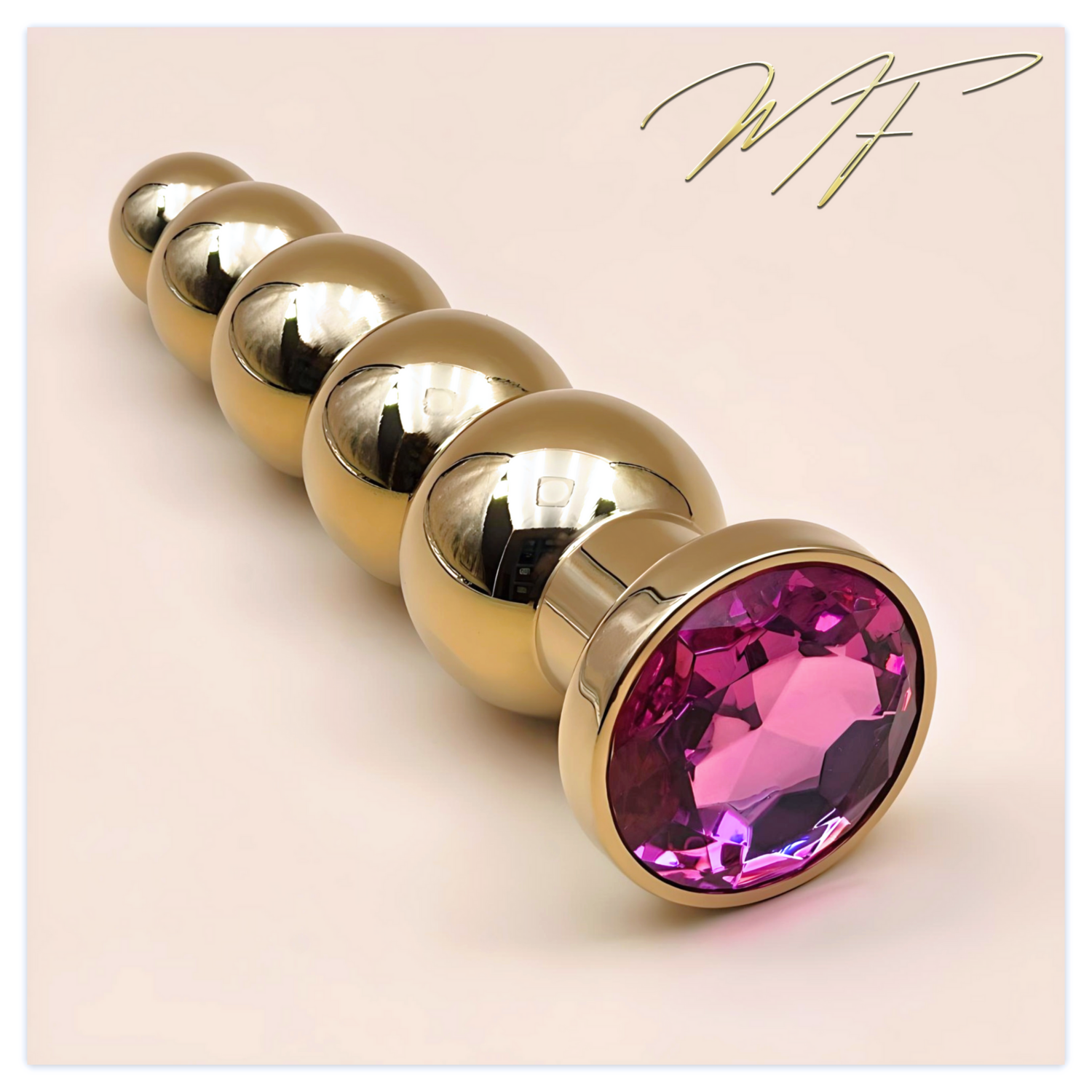 Vaginal-/Anal-Dildo gold/pink