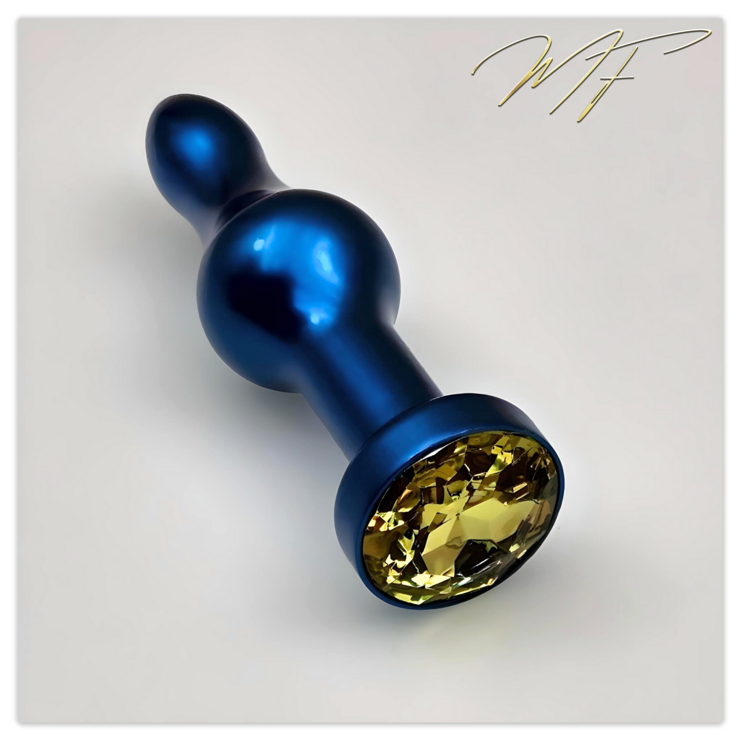 Anal-Plug blau/gelb