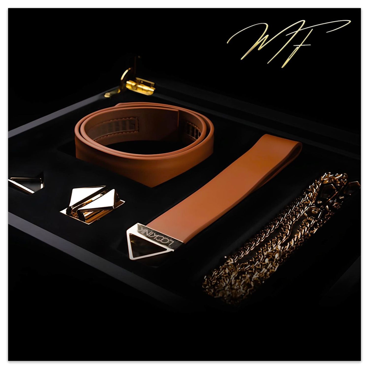 Halsband mit Leine - braunes Echtleder