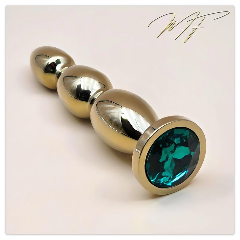 Vaginal-/Anal-Dildo gold/grün Vaginal-/Anal-Dildo gold/grün