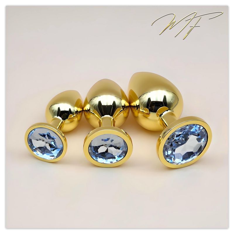 3er Set Plug gold/klar 3er Set Plug gold/klar