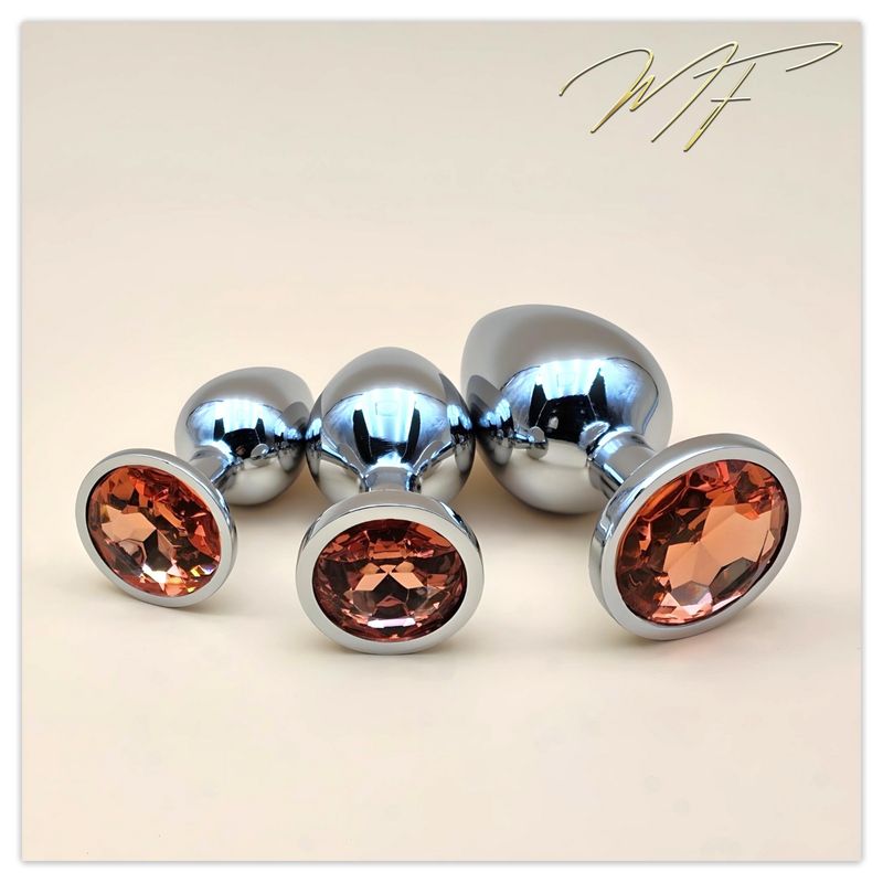 3er Set Plug silber/orange 3er Set Plug silber/orange