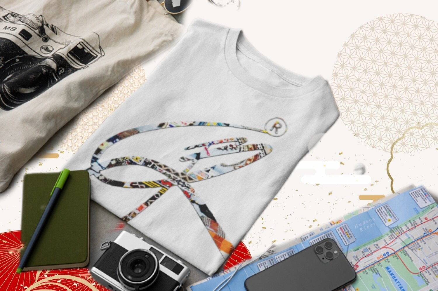 LOK Chitenge Monogram Logo Men&#39;s T-shirt