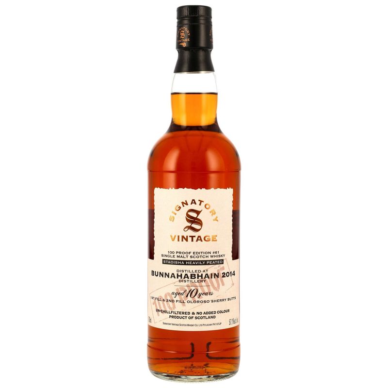 Bunnahabhain Staoisha 2014/2025 (10 Jahre) - Signatory 100 PROOF Edition #61 Bunnahabhain Staoisha 2014/2025 (10 Jahre) - Signatory 100 PROOF Edition #61