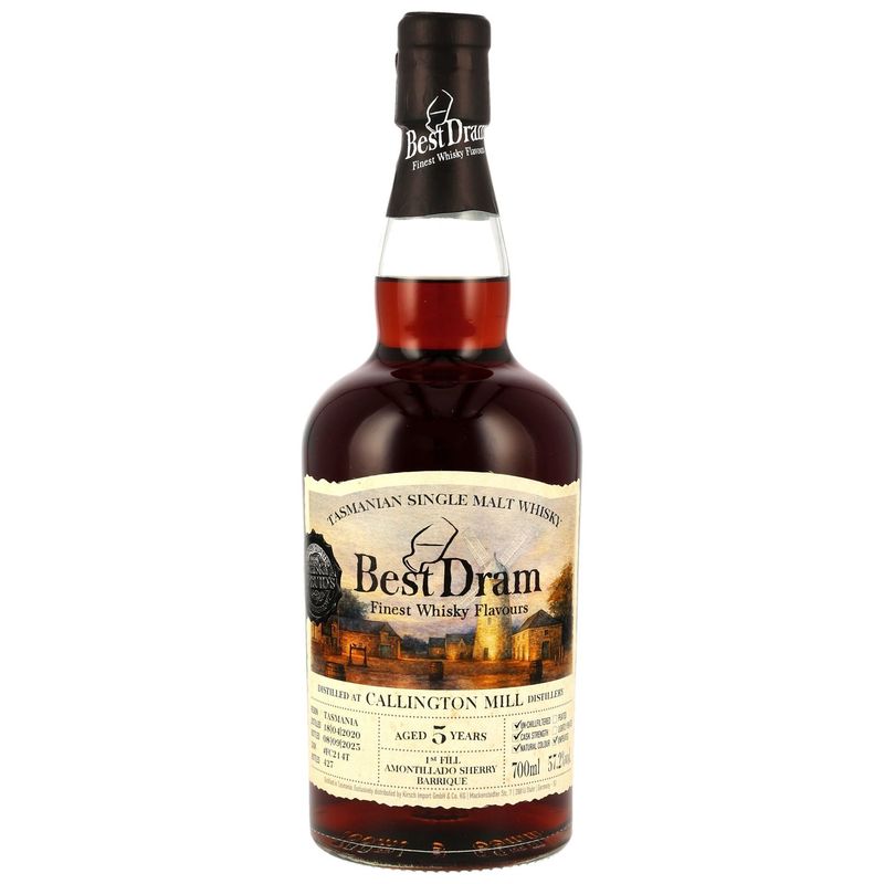 Callington Mill 2020/2025 (5 Jahre) - 1st Fill Amontillado Sherry Cask #FC214T (Best Dram) Callington Mill 2020/2025 (5 Jahre) - 1st Fill Amontillado Sherry Cask #FC214T (Best Dram)