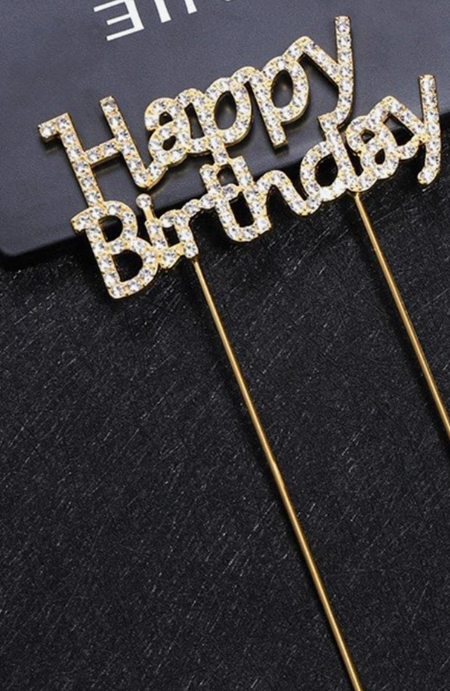 Happy Birthday Bling topper