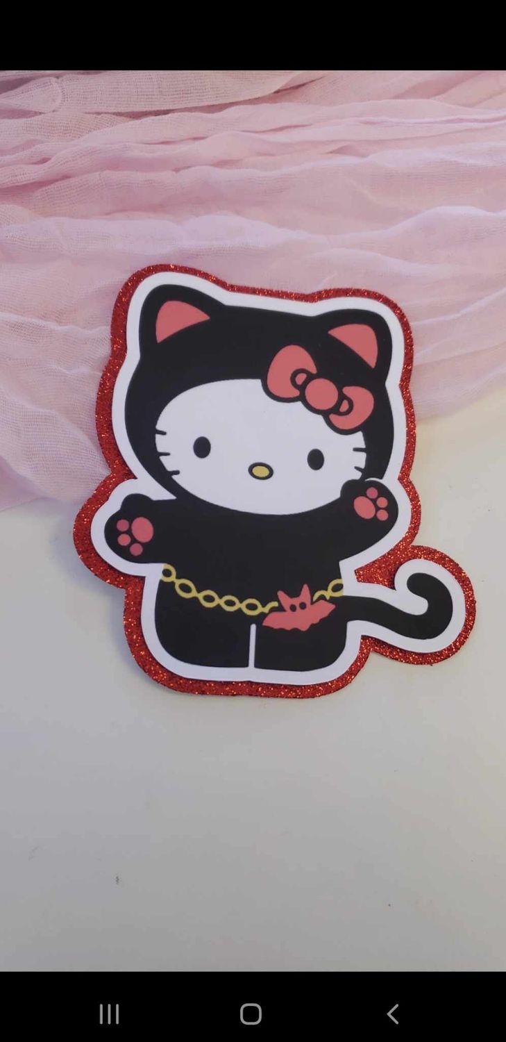 Hello Kitty spooky Skeleton Topper
