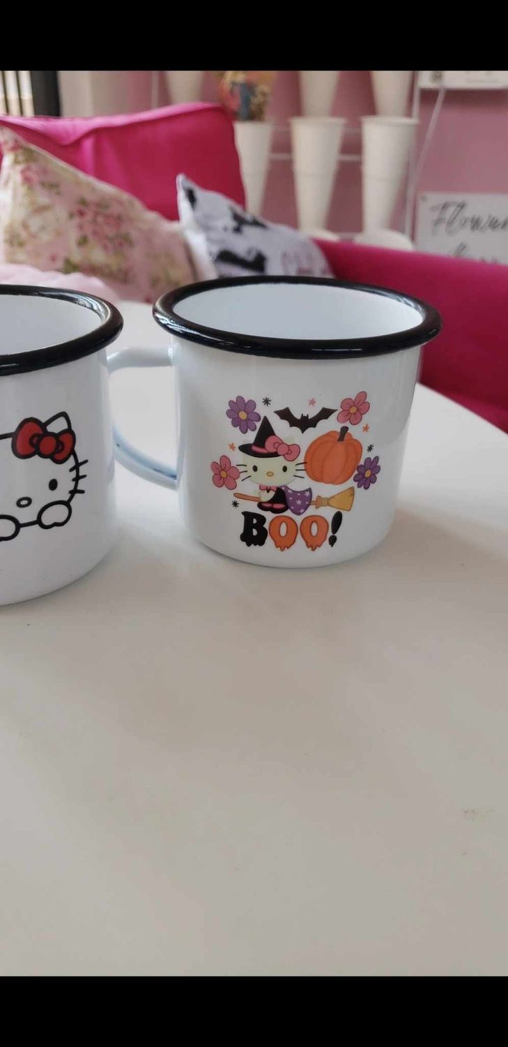 Spooky Hello Kitty BOO tin mug