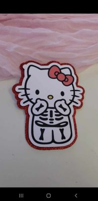 Hello Kitty spooky Skeleton Topper