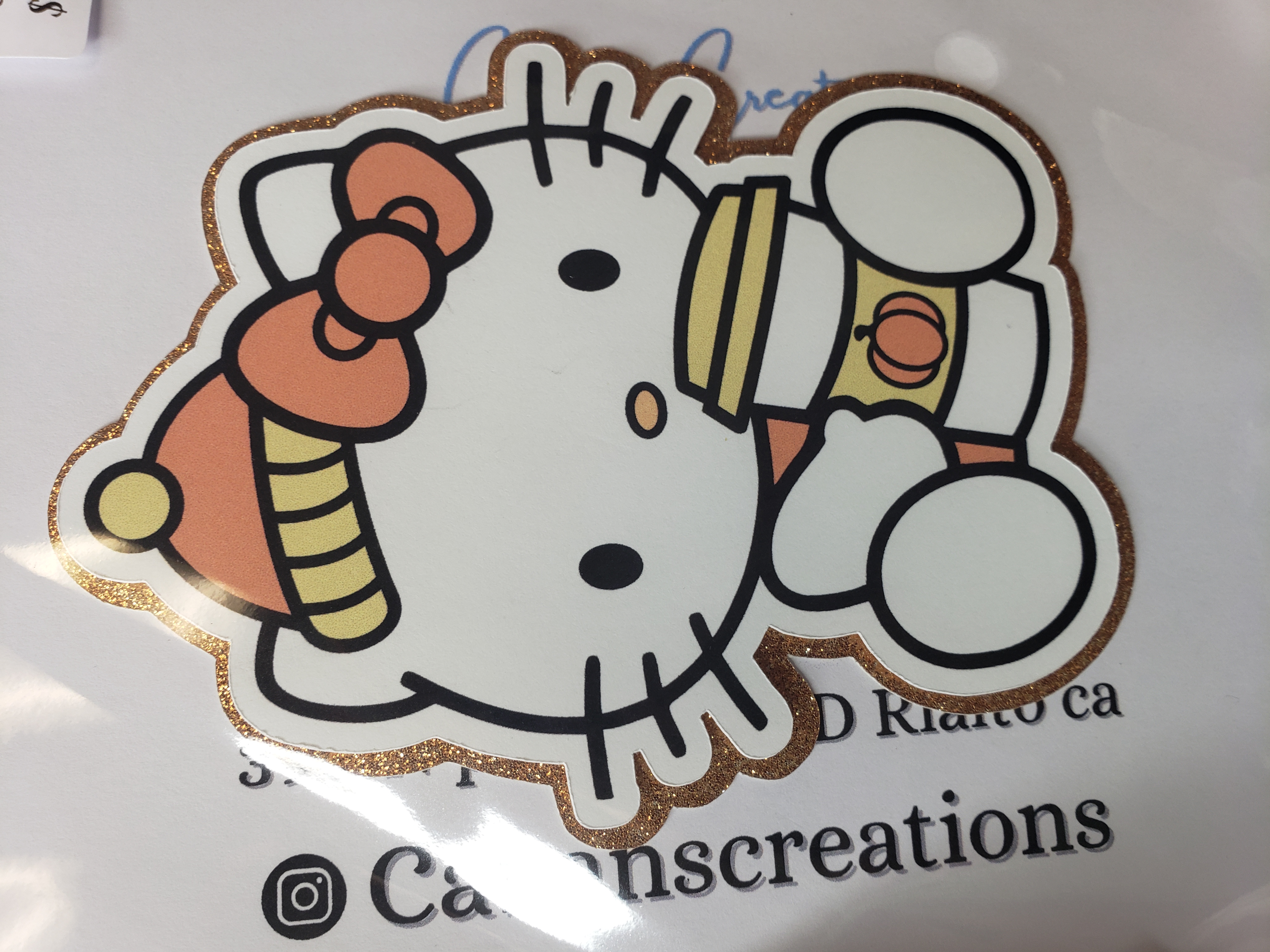 Hello Kitty fall coffee topper