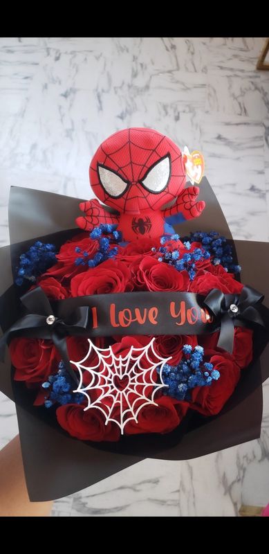Spiderman flower bouquet