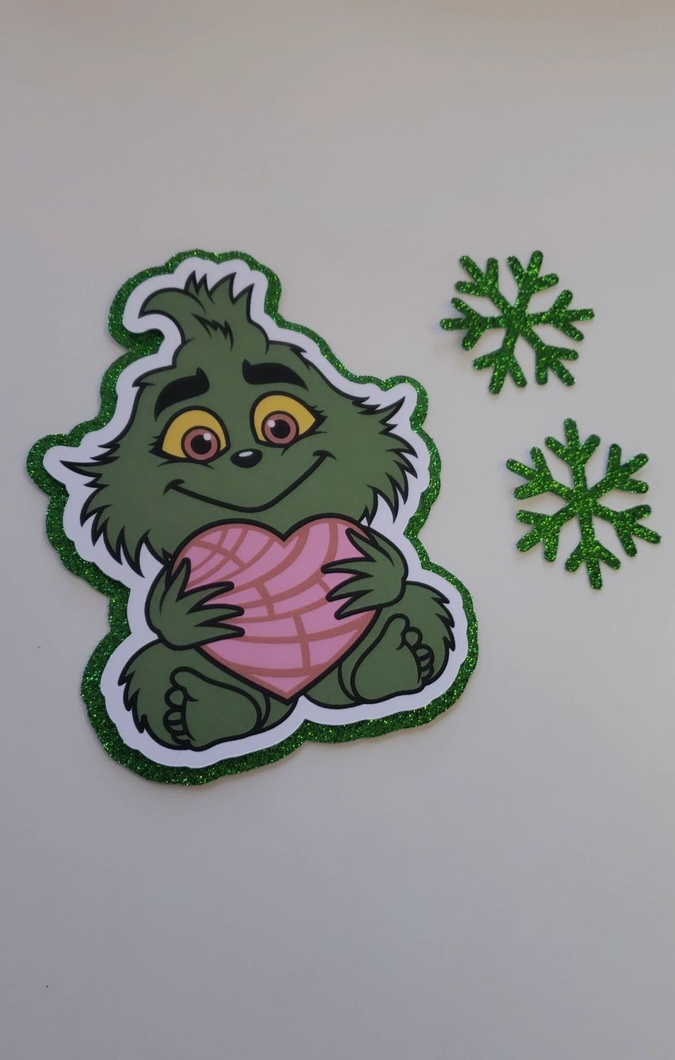 Grinch concha Christmas topper