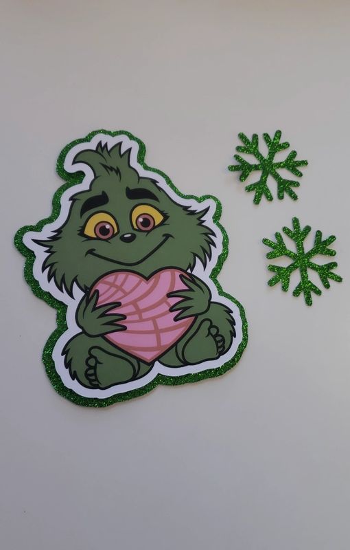 Grinch concha Christmas topper