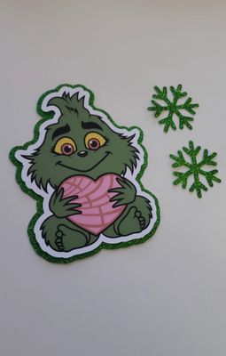 Grinch concha Christmas topper