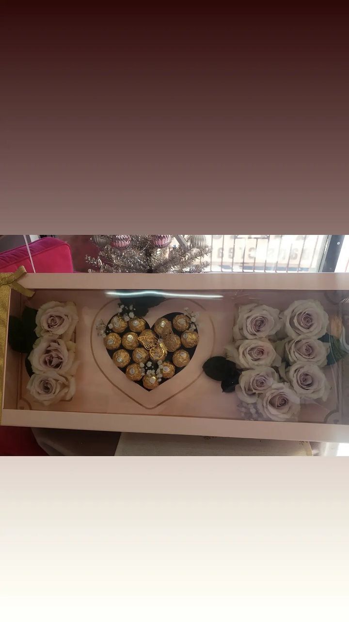 I heart U rose / chocolate box