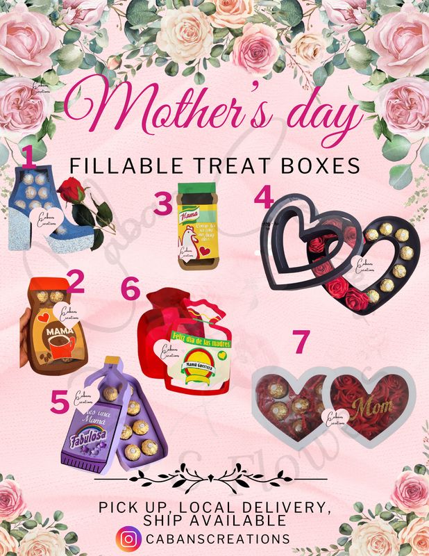 Mothers day Fillable treat boxes