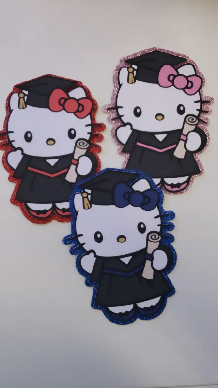 Hello Kitty Graduation Toppers