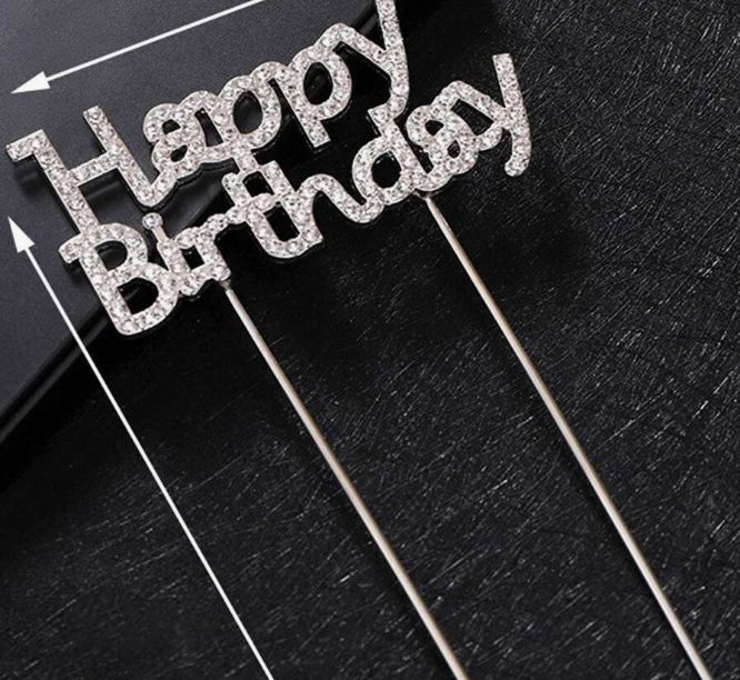Happy Birthday Bling topper