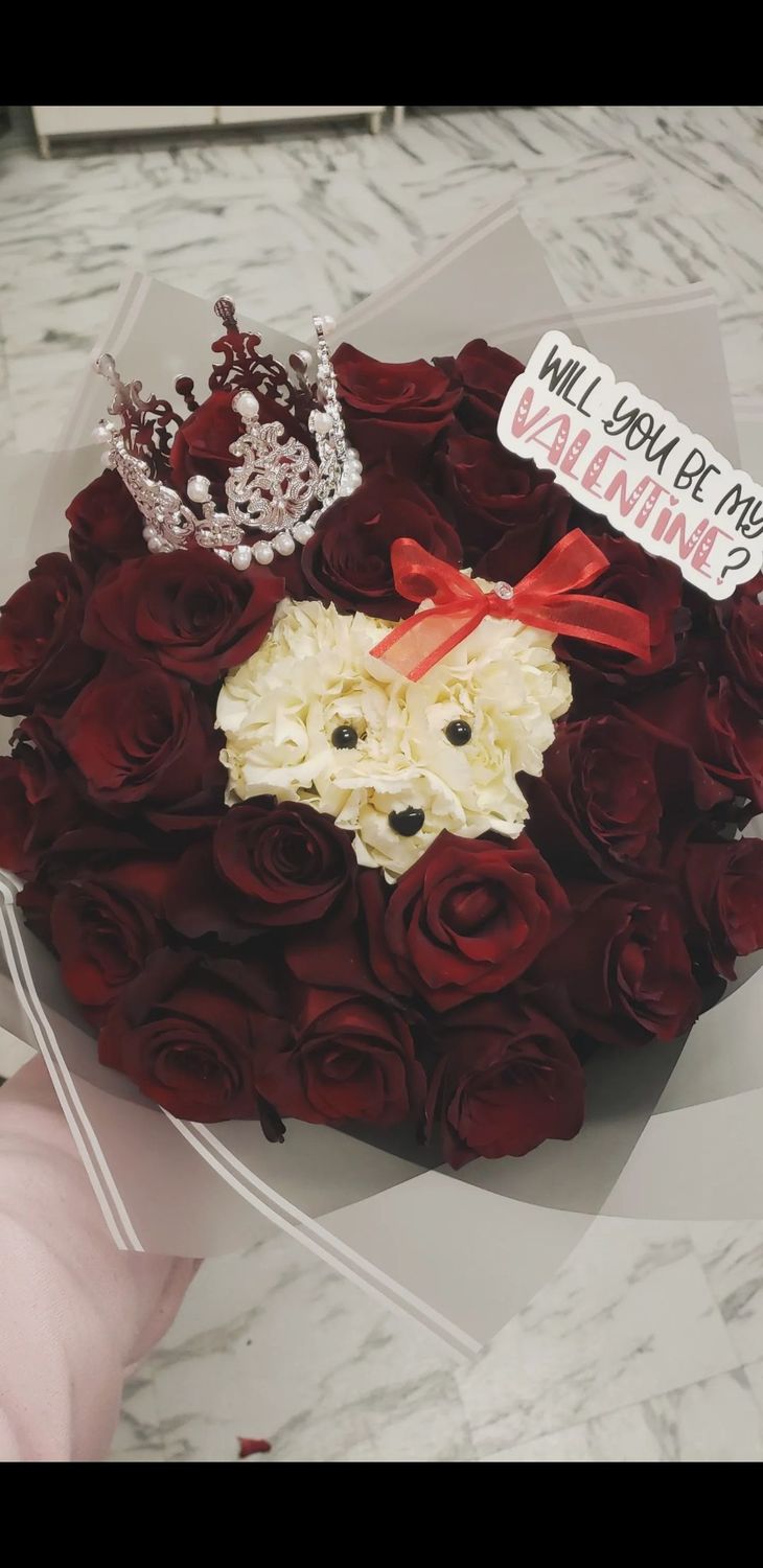 Puppy rose bouquet