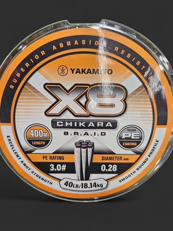 Yakamito X8 Chikara Braid 400m Hi Vis Green