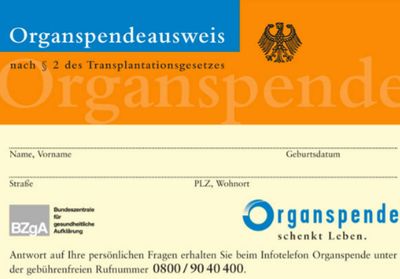 Beratung zum Organspendeausweis Beratung zum Organspendeausweis