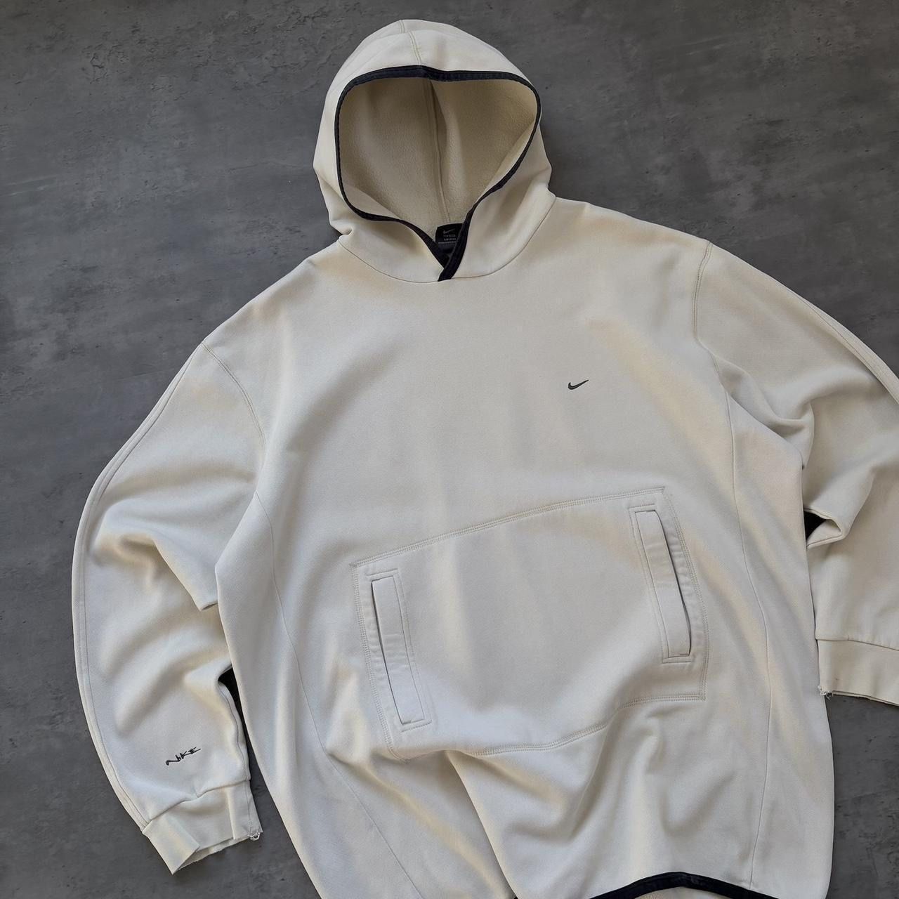 2000s Baggy Beige Nike Hoodie