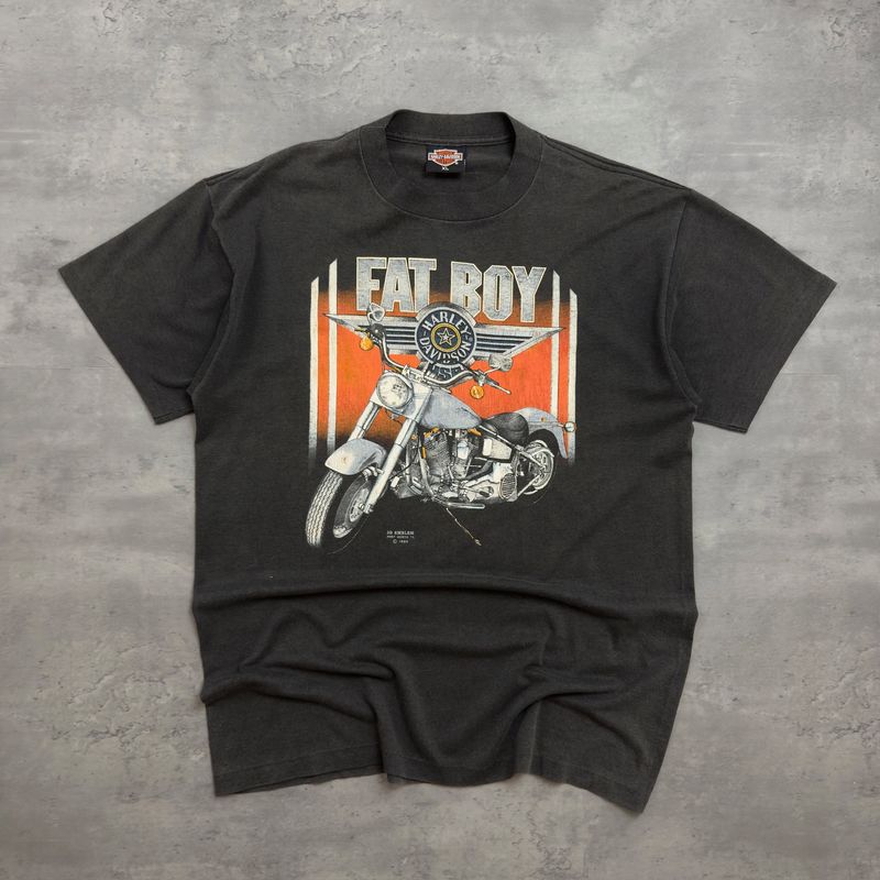Single Stitch Harley Davidson 1990 Fat Boy T-shirt
