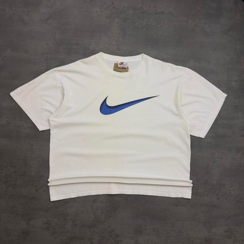 90s White Nike Centre Logo T-shirt